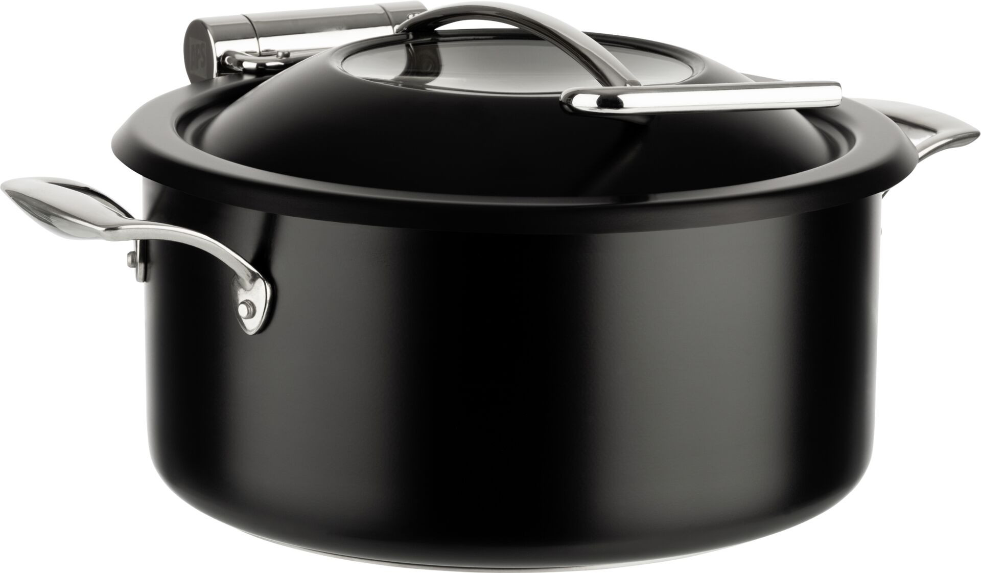 Chafing Dish rund, schwarz